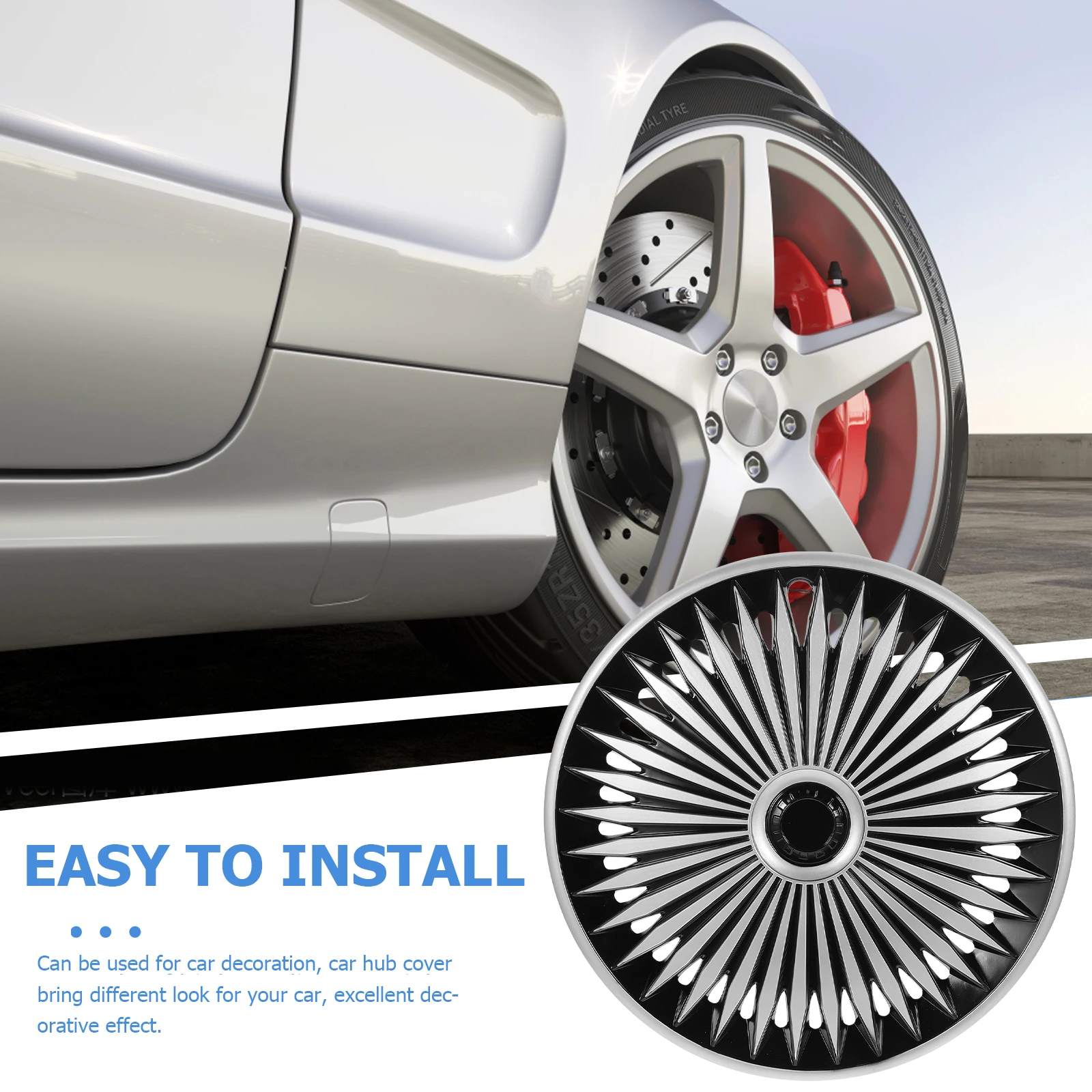 15 Inch Universal Car Cap Decorative Cover Steel Rim Wheel Hub Covers Black HY Easy Installation Long Life Tire Accessories
15 Inch Universal Car Cap Decorative Cover Steel Rim Wheel Hub Covers Black HY Easy Installation Long Life Tire Accessories