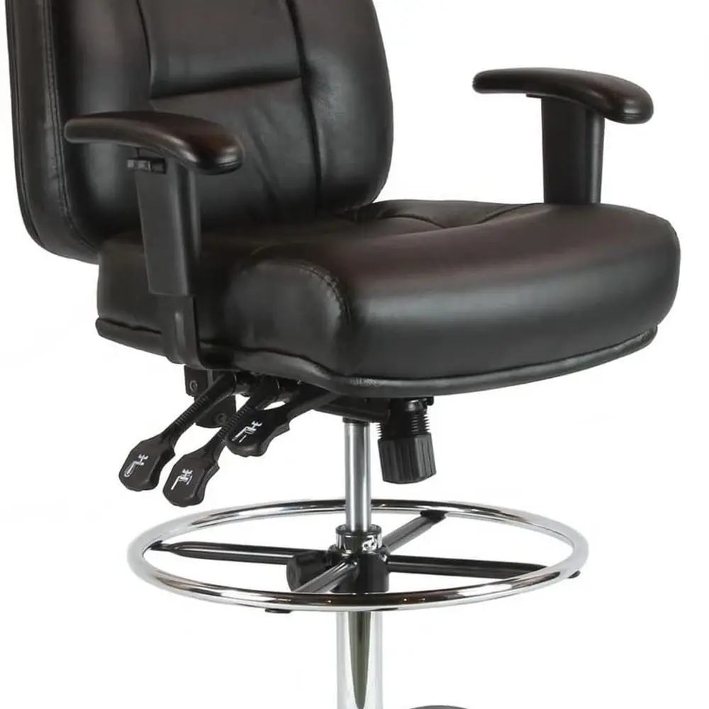 Elegant Black Leather Armchair with High-End Finish
Elegant Black Leather Armchair with High-End Finish