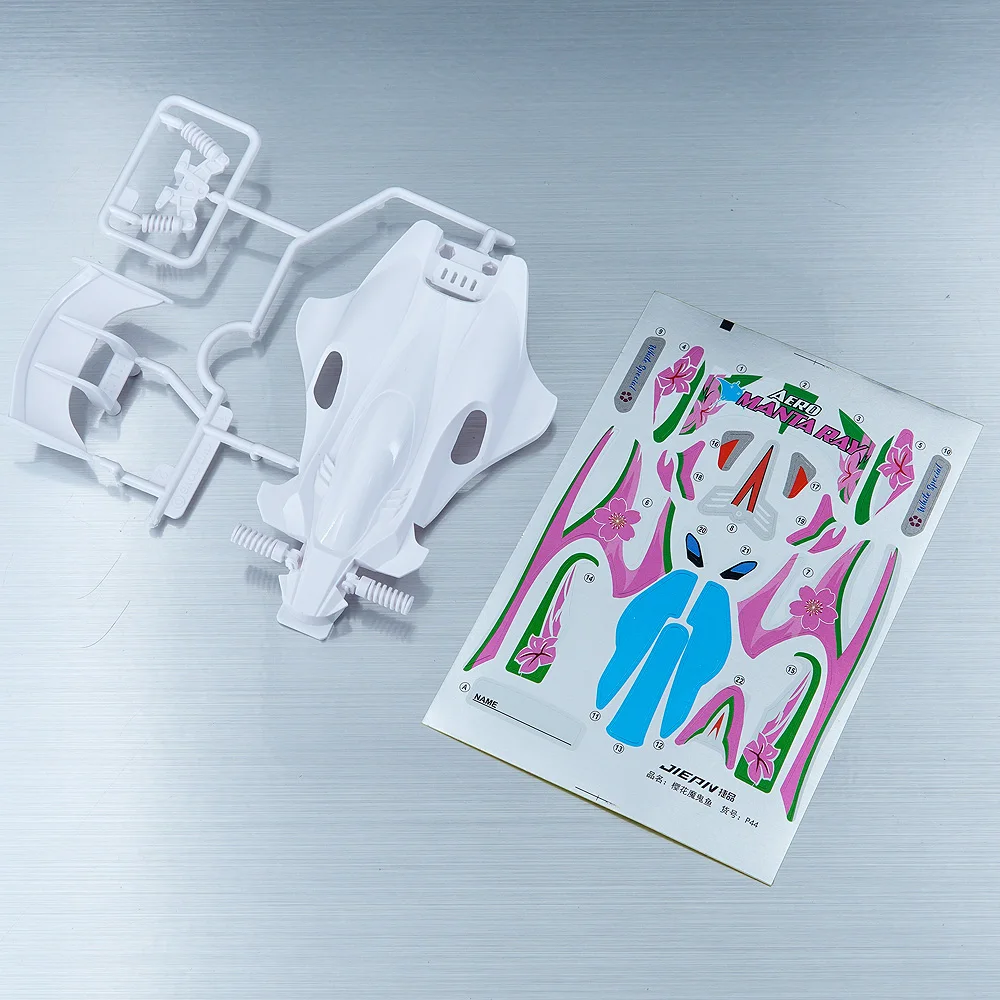 Jiepin mini 4WD Car White Sakura Devil Fish Shell с наклейками 
Jiepin mini 4WD Car White Sakura Devil Fish Shell с наклейками