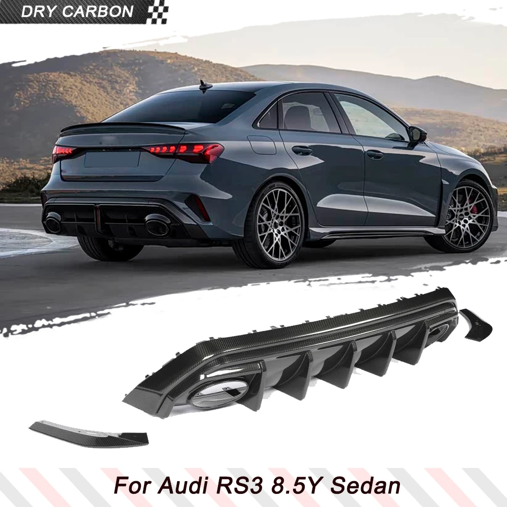 Dry Carbon Fiber Car Rear Bumper Diffuser Side Splitters For Audi RS3 8.5Y Sedan 2025 2026 Car Rear Splitters Racing Body Kits
Dry Carbon Fiber Car Rear Bumper Diffuser Side Splitters For Audi RS3 8.5Y Sedan 2025 2026 Car Rear Splitters Racing Body Kits