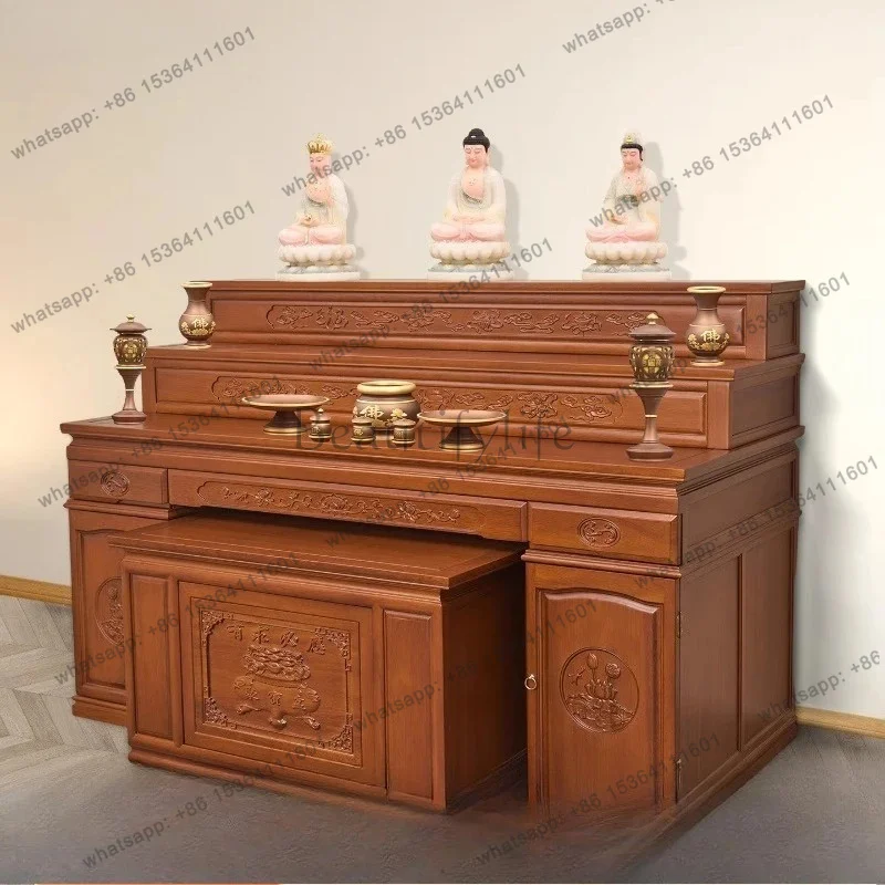 Altar Incense Case Solid Wood God Cabinet Buddha Buddhist Shrine Household God of Wealth Worship Altar
Altar Incense Case Solid Wood God Cabinet Buddha Buddhist Shrine Household God of Wealth Worship Altar