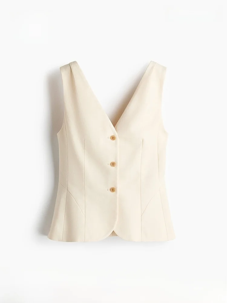 Новинка весенней коллекции: Женский жилет с V-образным вырезом H&M 3293, стандартная длина, верхняя одежда, модная женская куртка
Новинка весенней коллекции: Женский жилет с V-образным вырезом H&M 3293, стандартная длина, верхняя одежда, модная женская куртка