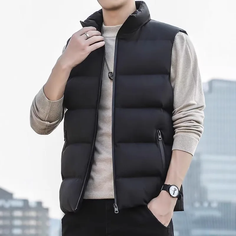 Autumn Winter 2025 Fashion Men's Sleeveless Solid Color Zipper Casual Trendy Plus Size Warm Vests Male Plus Size Coat Clothes
Autumn Winter 2025 Fashion Men's Sleeveless Solid Color Zipper Casual Trendy Plus Size Warm Vests Male Plus Size Coat Clothes