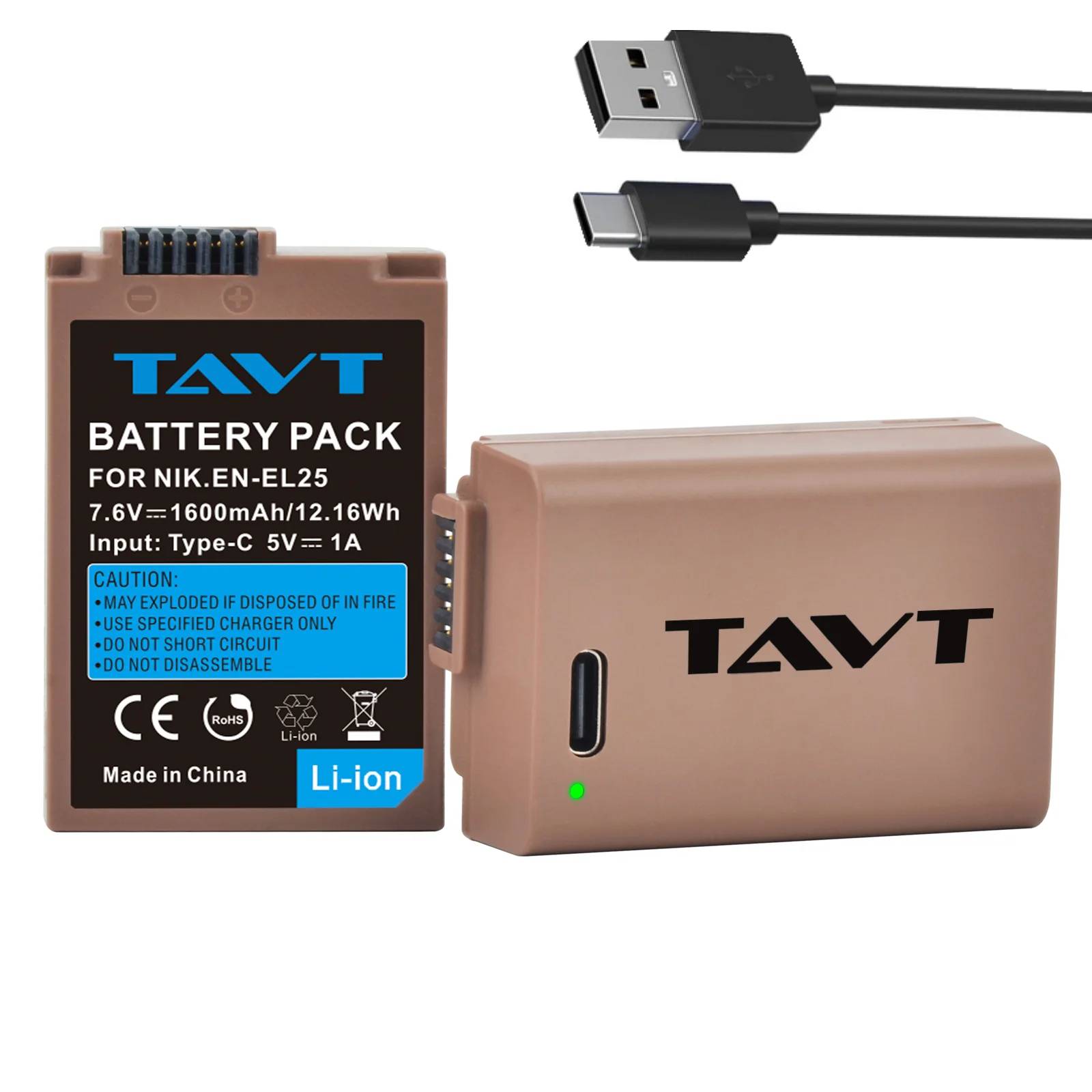 Новый аккумулятор TAVT EN-EL25 с портом USB-C для зарядки для камер Nikon ENEL25 EN-EL25a Z30 Z50 ZFC Z50 II
Новый аккумулятор TAVT EN-EL25 с портом USB-C для зарядки для камер Nikon ENEL25 EN-EL25a Z30 Z50 ZFC Z50 II