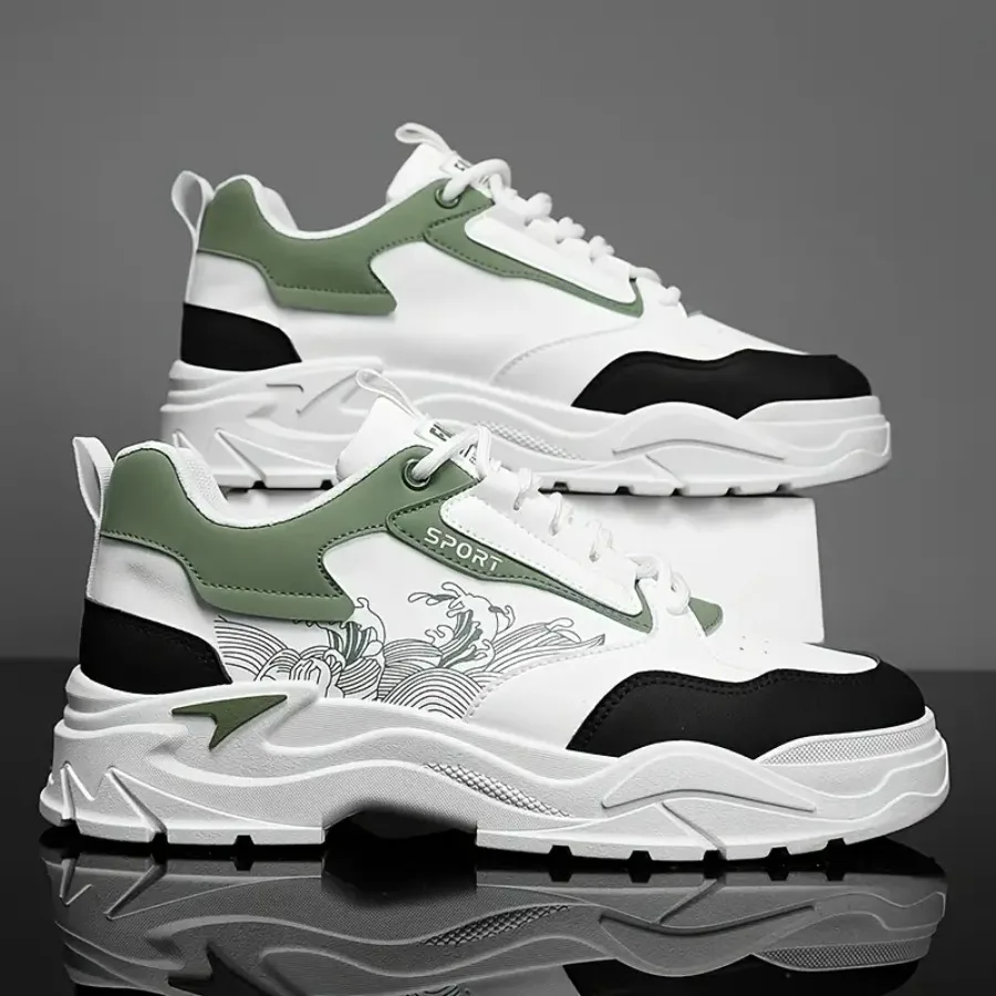 Sneakers Men's New Low-Top Thick-Soled Simple Fashionable Breathable Trendy White Shoes College Style Breathable Casual Versati
Sneakers Men's New Low-Top Thick-Soled Simple Fashionable Breathable Trendy White Shoes College Style Breathable Casual Versati