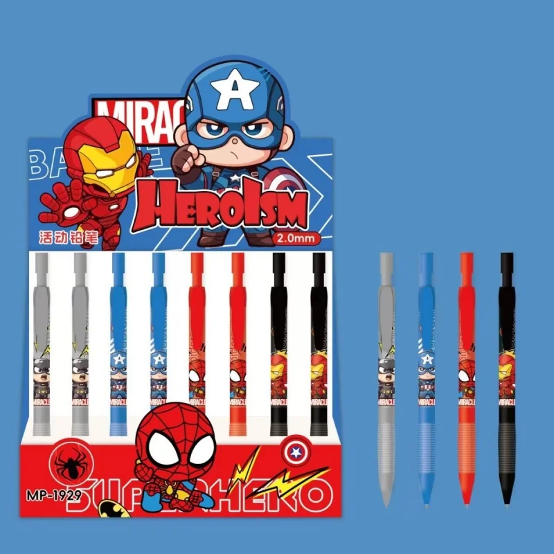 24/48 шт. Kawaii Marvel Hero Series механический карандаш с героями мультфильмов 2,0 мм автоматическая ручка для рисования и письма школьные и офисные принадлежности
24/48 шт. Kawaii Marvel Hero Series механический карандаш с героями мультфильмов 2,0 мм автоматическая ручка для рисования и письма школьные и офисные принадлежности