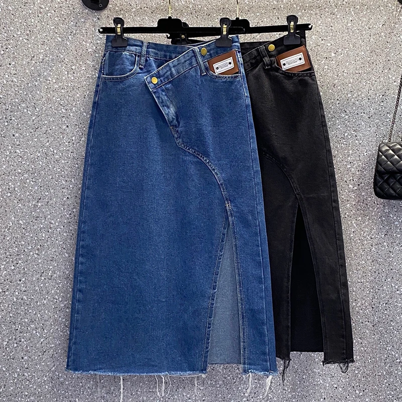 Casual Skirt Women Summer New Mid Length A-line Skirts High Waist Female Irregular Split Denim Skirt Slim Fashion
Casual Skirt Women Summer New Mid Length A-line Skirts High Waist Female Irregular Split Denim Skirt Slim Fashion