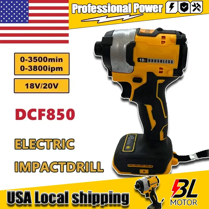 Fit DEWALT DCF850 205N.m Brushless Impact Driver Cordless Screwdriver 20V Rechargeable Electric Impact Drill Power Tools
Fit DEWALT DCF850 205N.m Brushless Impact Driver Cordless Screwdriver 20V Rechargeable Electric Impact Drill Power Tools