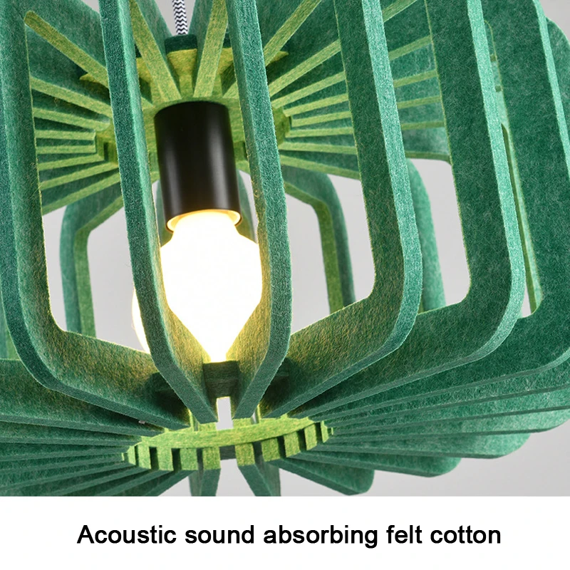 Nordic Felt Pendant Light Colorful Birdcage Chandeliers Restaurant Coffee Bar Homestays Shops PET Sound-Absorbing Hanging Lamps
Nordic Felt Pendant Light Colorful Birdcage Chandeliers Restaurant Coffee Bar Homestays Shops PET Sound-Absorbing Hanging Lamps