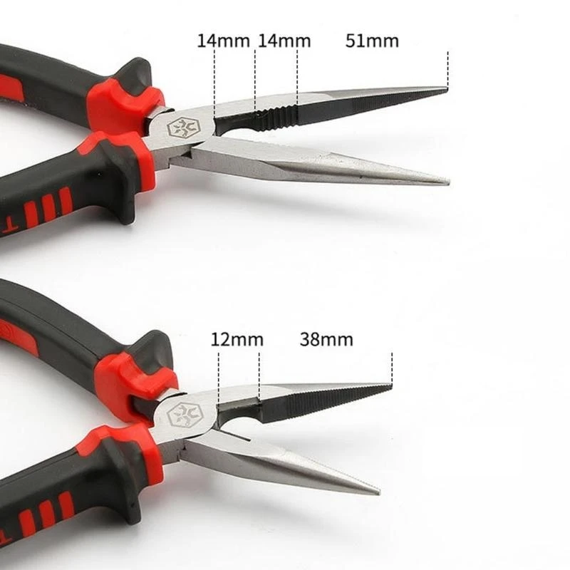 652F High Strength Steel 6/8 Inch Needle Nose Pliers Spring Loaded Long Nose Pliers for Electronics Repair and Jewelry Making
652F High Strength Steel 6/8 Inch Needle Nose Pliers Spring Loaded Long Nose Pliers for Electronics Repair and Jewelry Making