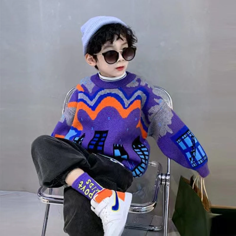 New Autumn Winter Knitted Sweater Children's Clothing Boys Modern Building Thicken Sweaters Fashion Girls Pullovers Knitwear
New Autumn Winter Knitted Sweater Children's Clothing Boys Modern Building Thicken Sweaters Fashion Girls Pullovers Knitwear