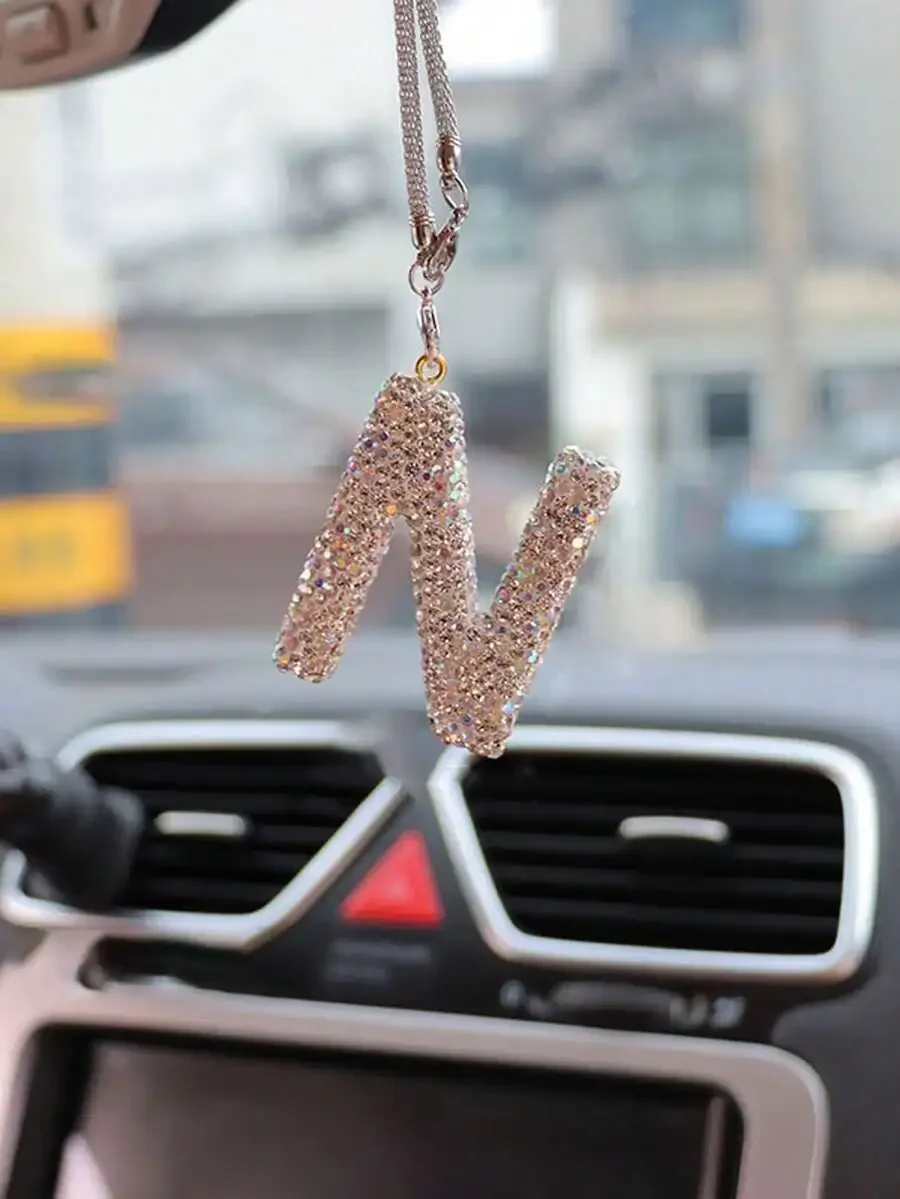 Rhinestone Letter Car Rearview Mirror Pendant Decorative Hanging Ornament
Rhinestone Letter Car Rearview Mirror Pendant Decorative Hanging Ornament