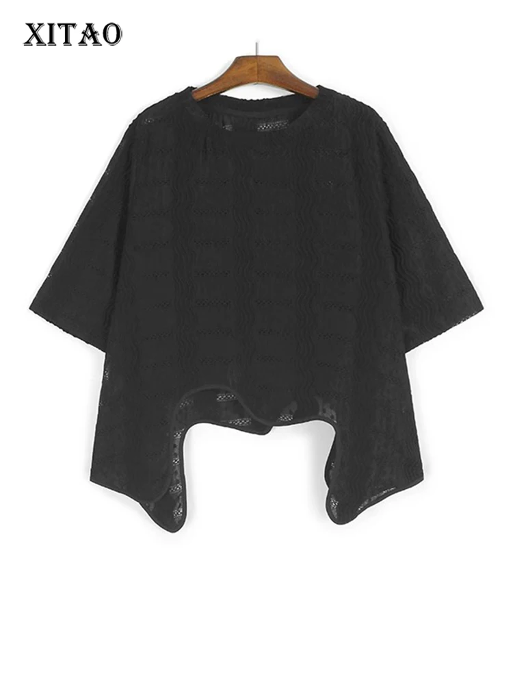 XITAO Loose Asymmetric Female T-shirt Solid Color Casual All-match Women Slimming Temperament Summer O-neck Trend Top HQQ2487
XITAO Loose Asymmetric Female T-shirt Solid Color Casual All-match Women Slimming Temperament Summer O-neck Trend Top HQQ2487