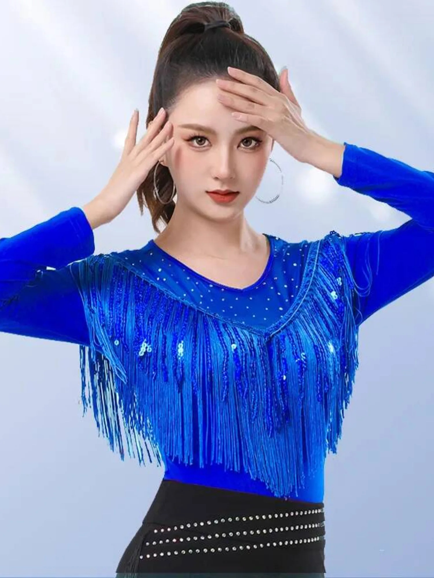 2026 Sequin Fringe Long Sleeve Dance Top High Waist Pants Sparkly Modern Ballroom Stage for Women
2026 Sequin Fringe Long Sleeve Dance Top High Waist Pants Sparkly Modern Ballroom Stage for Women
