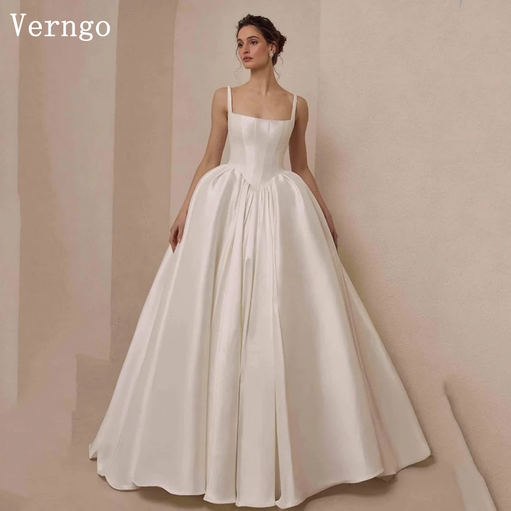 Verngo Simple A Line Wedding Dress Spaghetti Straps Bridal Gowns Maxi Women Elegant Beach Bride Dresses Customized
Verngo Simple A Line Wedding Dress Spaghetti Straps Bridal Gowns Maxi Women Elegant Beach Bride Dresses Customized