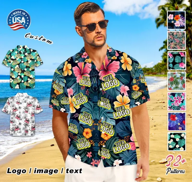 Custom Logo Hawaiian Shirt For Men Personalized Photo Aloha Shirt Customized Tropical Picture Short Sleeve Button Down Shirts
Custom Logo Hawaiian Shirt For Men Personalized Photo Aloha Shirt Customized Tropical Picture Short Sleeve Button Down Shirts
