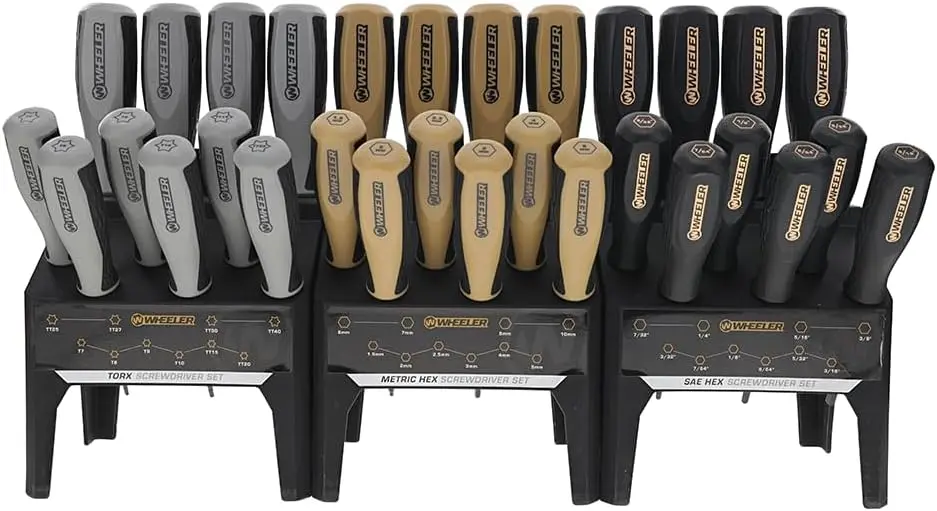 Набор из 30 шестигранных отверток SAE/метрических шестигранных и Torx для пистолетов, восстановления и обслуживания
Набор из 30 шестигранных отверток SAE/метрических шестигранных и Torx для пистолетов, восстановления и обслуживания