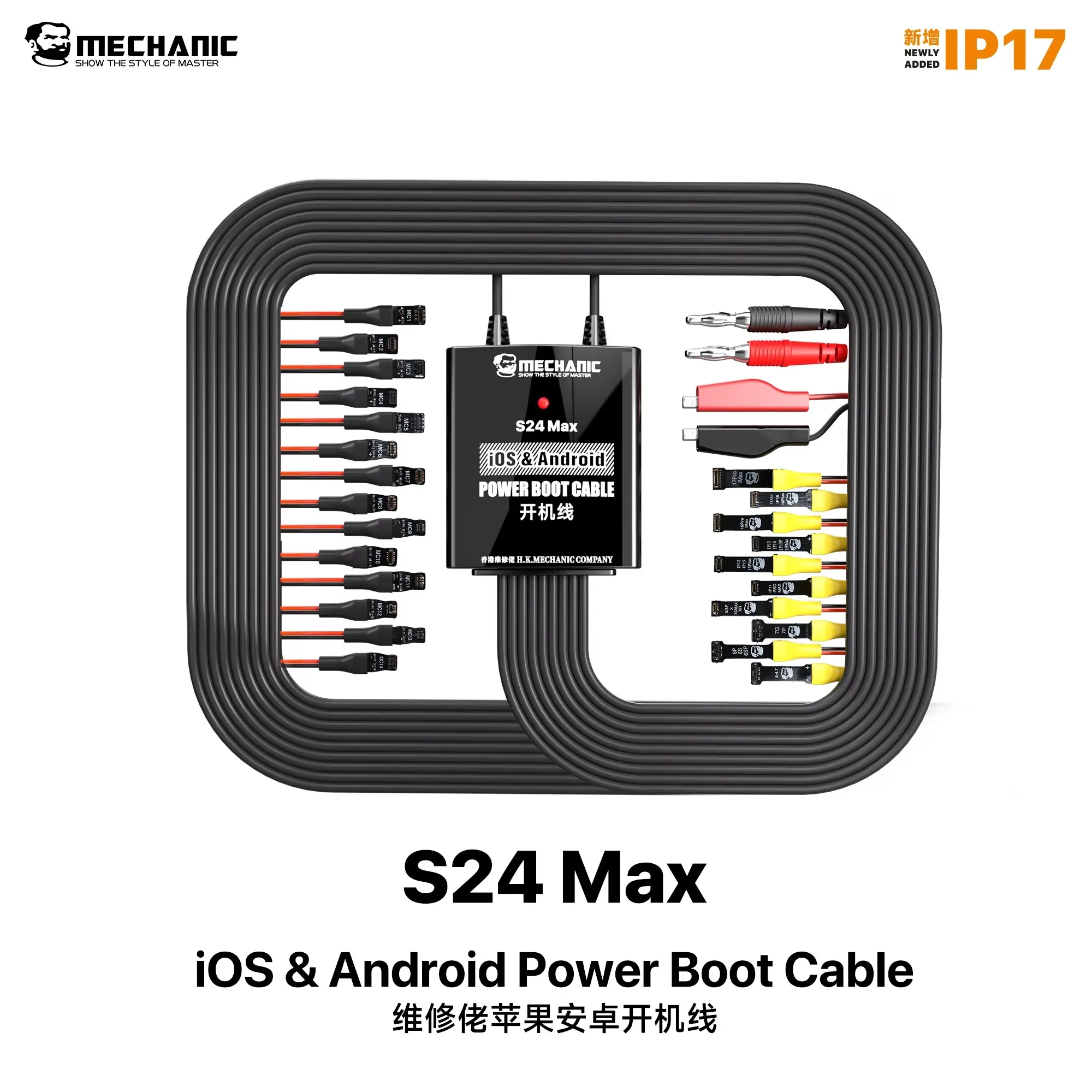 MECHANIC Power Boot Cable S24 Max For iPhone And Android Mobile Phone Boot Line Switch Power Supply Cord Phone Repair Tools