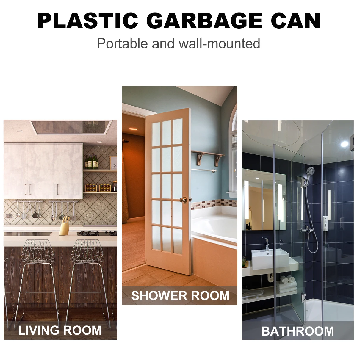 Wall Mounted Trash Can Waste Holder Rack Portable Plastic Bin Garbage Hanging Container Home Office Bathroom Use Safe
Wall Mounted Trash Can Waste Holder Rack Portable Plastic Bin Garbage Hanging Container Home Office Bathroom Use Safe