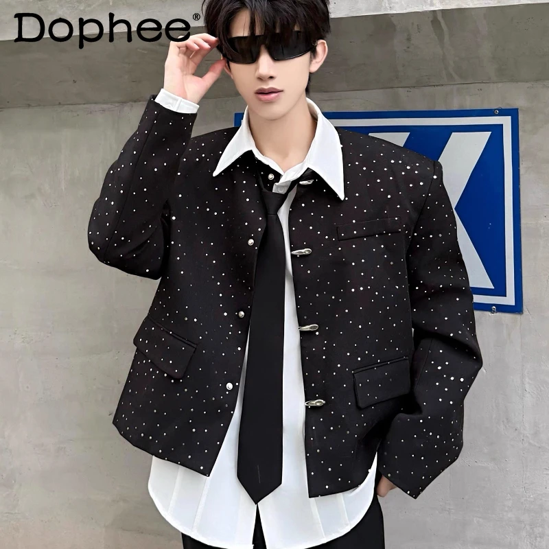 2025 Summer New Men's Short Style Trendy Jackets Starry Sky Rhinestone Design Stylish Loose Versatile Jackets Male Handsome Tops
2025 Summer New Men's Short Style Trendy Jackets Starry Sky Rhinestone Design Stylish Loose Versatile Jackets Male Handsome Tops