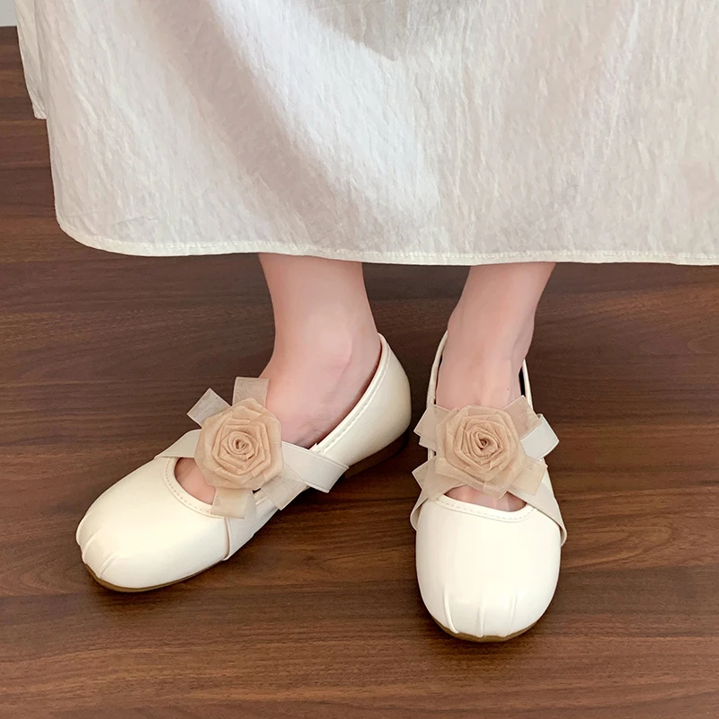 2025 Women's Cow Leather Pleated Round Toe Slip-on Flats Sweet Flower Elastic Band Cross Strap Slip-on Thick Low Heeled Shoes
2025 Women's Cow Leather Pleated Round Toe Slip-on Flats Sweet Flower Elastic Band Cross Strap Slip-on Thick Low Heeled Shoes