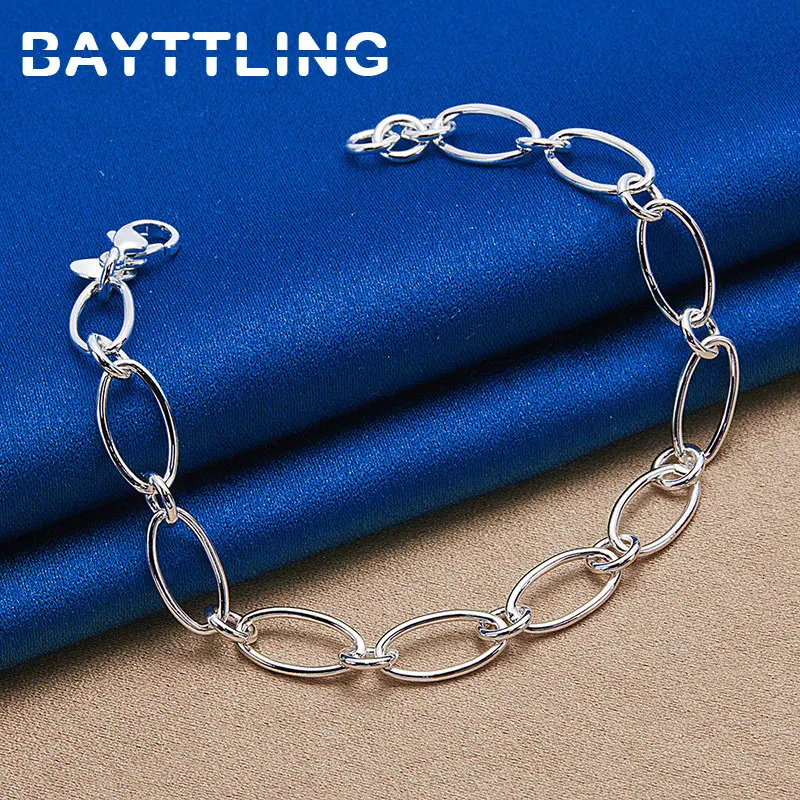 925 Sterling Silver Chain Bracelet For Women Men Party Gifts Girlfriend Fashion Wedding Jewelry Accessories
925 Sterling Silver Chain Bracelet For Women Men Party Gifts Girlfriend Fashion Wedding Jewelry Accessories