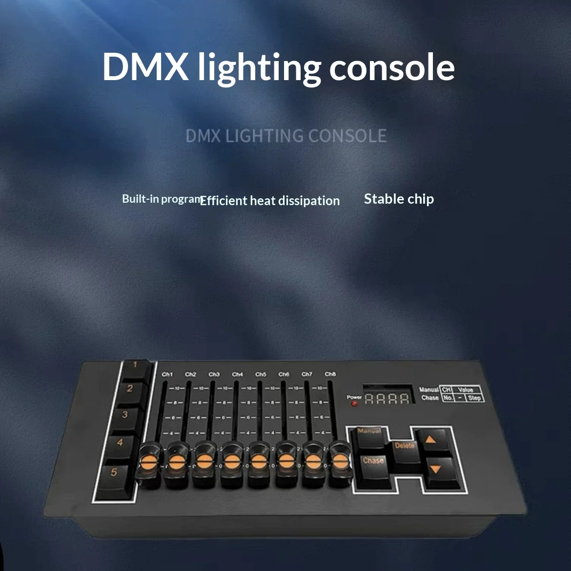 Мини-консоль освещения DMX512, перезаряжаемый простой диммер, контроллер освещения для выступлений на сцене
Мини-консоль освещения DMX512, перезаряжаемый простой диммер, контроллер освещения для выступлений на сцене