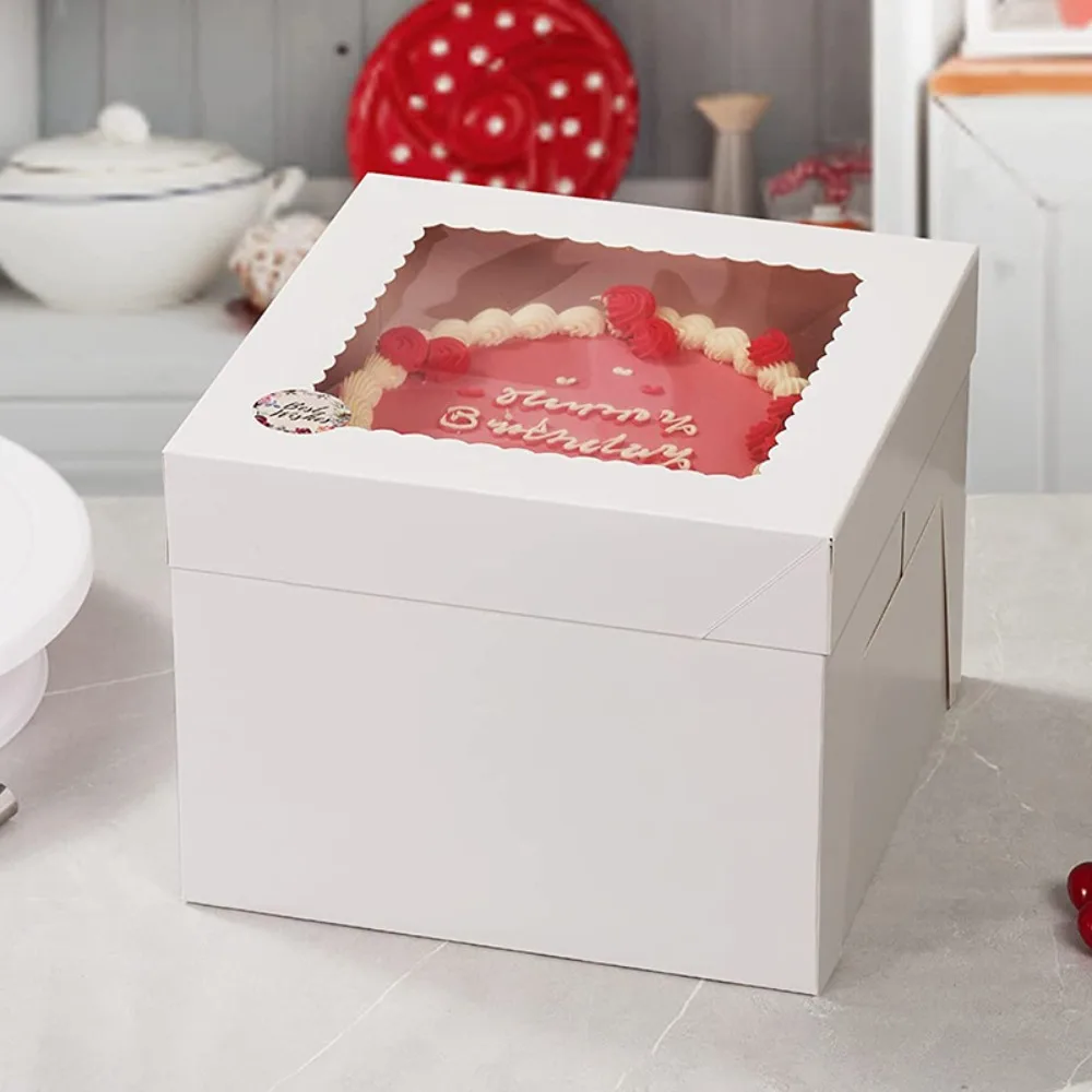 10pcs Multifunctional Square Disposable Cake Packaging Box White DIY Pastry Box with Window Cake Container Wedding
10pcs Multifunctional Square Disposable Cake Packaging Box White DIY Pastry Box with Window Cake Container Wedding