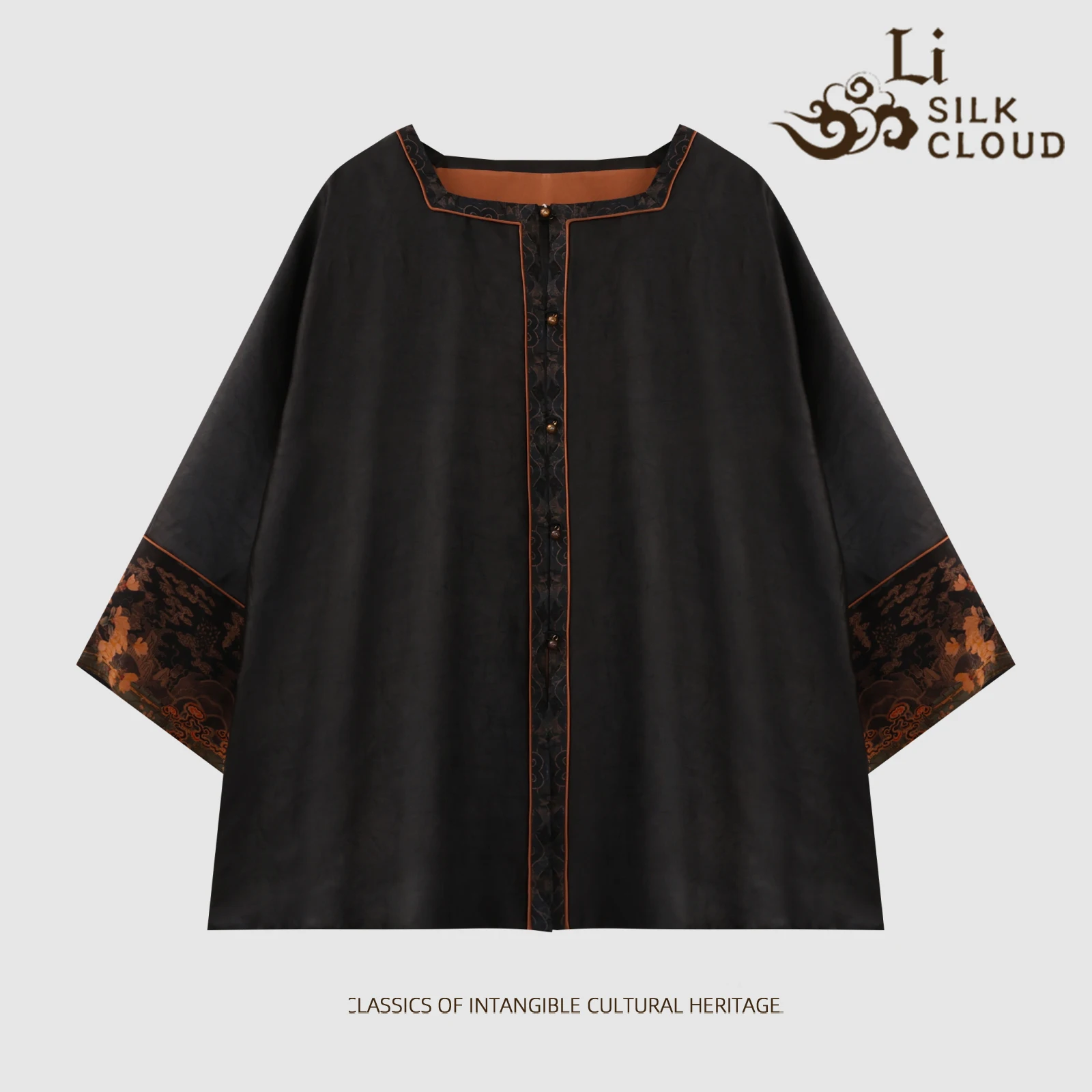 LI SILK CLOUD xiangyunsha Outerwear Top - Lightweight Fabric Comfortable Daily Guangdong Black Pearl Gambiered Guangdong Gauze
LI SILK CLOUD xiangyunsha Outerwear Top - Lightweight Fabric Comfortable Daily Guangdong Black Pearl Gambiered Guangdong Gauze