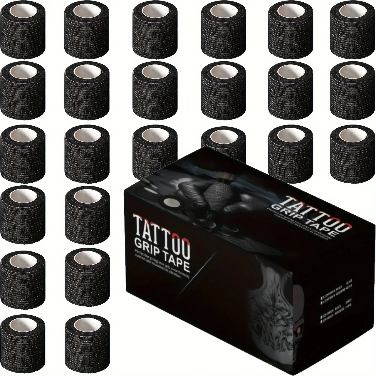 Black Tattoo Grip Cover Wrap Self-Adhesive Bandage Waterproof Elastic Nonwoven Bandage Tape Finger Protection Tattoo Accessorie
Black Tattoo Grip Cover Wrap Self-Adhesive Bandage Waterproof Elastic Nonwoven Bandage Tape Finger Protection Tattoo Accessorie
