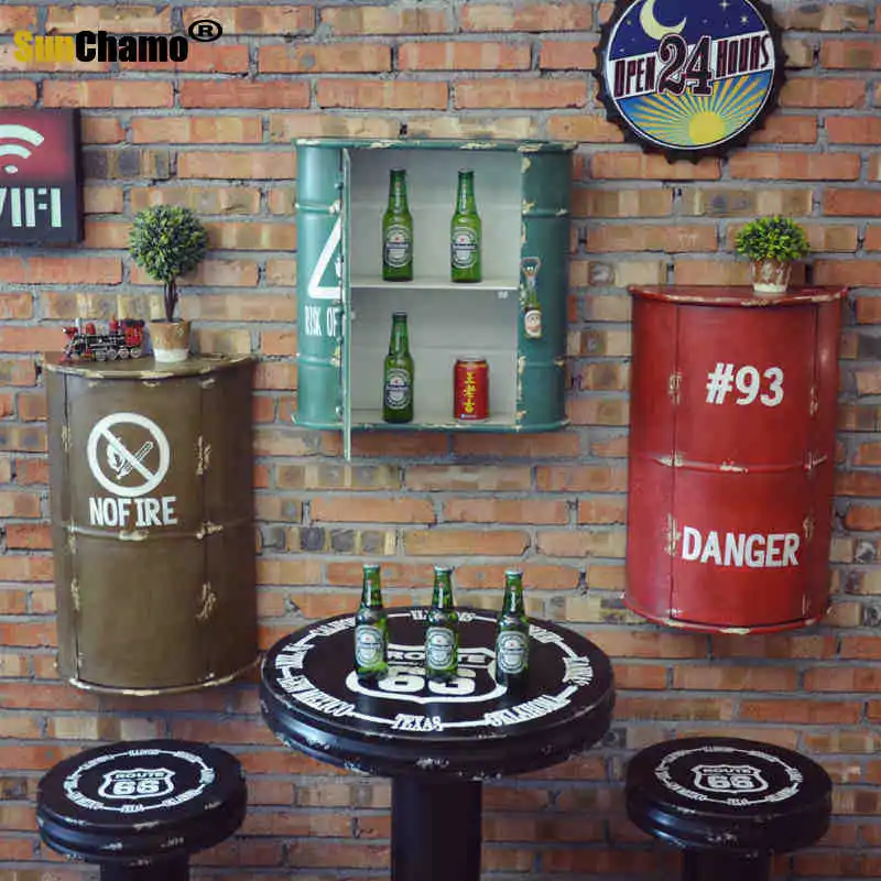 Vintage Industrial Iron Wine Rack Drum Ornaments Creative Bar Home Furnishing Mural Wall Decoration Storage Paint Bucket Hanging
Vintage Industrial Iron Wine Rack Drum Ornaments Creative Bar Home Furnishing Mural Wall Decoration Storage Paint Bucket Hanging