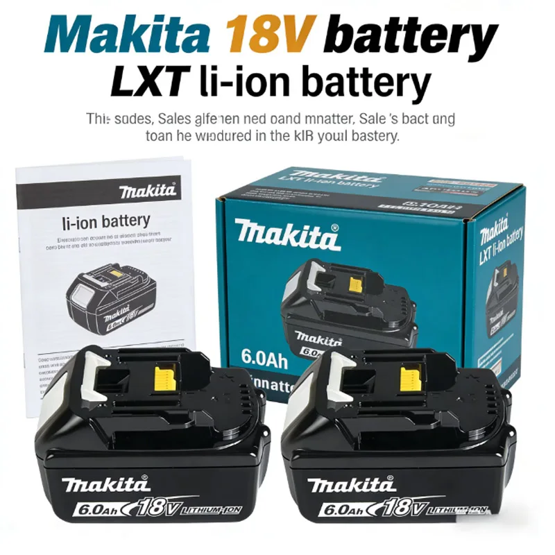 Genuine Makita 18V Battery 6Ah Battery BL1860 BL1850B BL1850 BL1840 BL1830B Makita Replacement Lithium Battery
Genuine Makita 18V Battery 6Ah Battery BL1860 BL1850B BL1850 BL1840 BL1830B Makita Replacement Lithium Battery