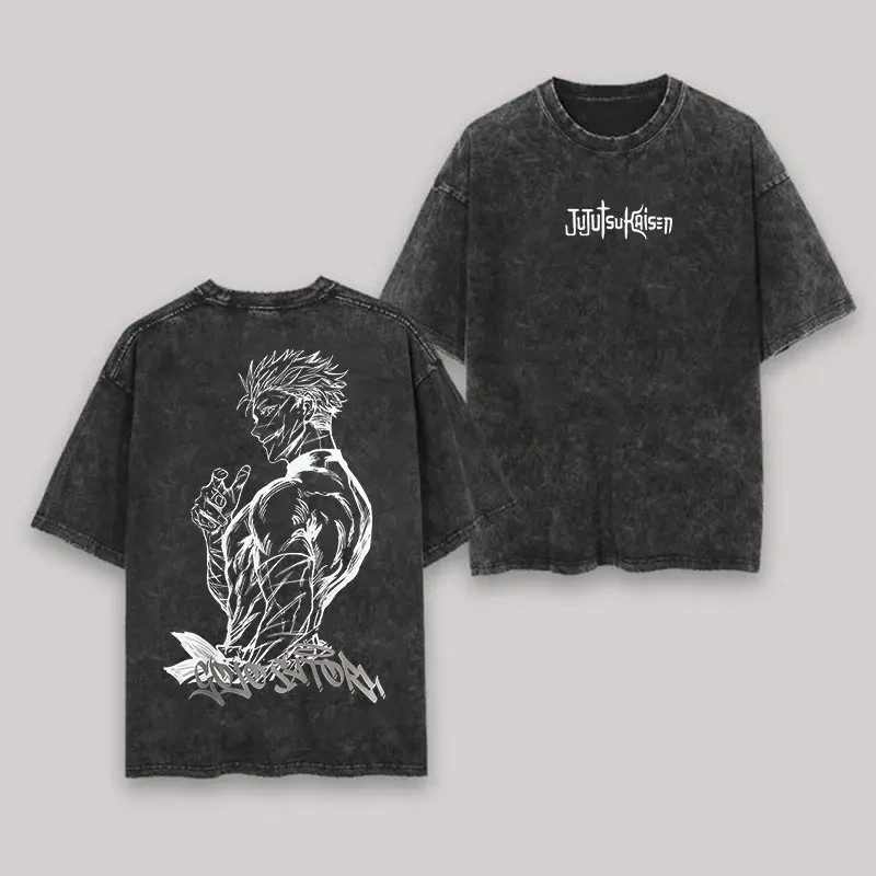 Satoru Gojo T Shirt Jujutsu Kaisen Men Vintage Acid Wash Oversized Cotton Muscle Anime Graphic Streetwear Hip Hop Tees
Satoru Gojo T Shirt Jujutsu Kaisen Men Vintage Acid Wash Oversized Cotton Muscle Anime Graphic Streetwear Hip Hop Tees
