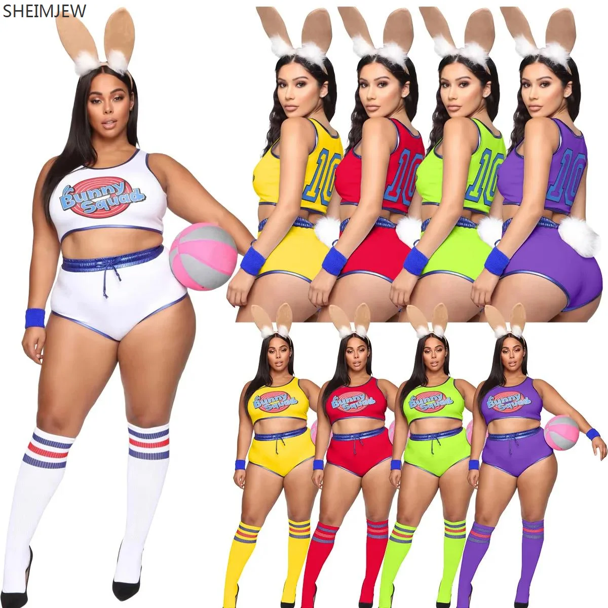 Bunny Girl Cheerleading Costumes Sexy Shirt Top Shorts 2 Pieces Matching Sets Bunny Cosplay Suit Women Carnival Party Dress Up
Bunny Girl Cheerleading Costumes Sexy Shirt Top Shorts 2 Pieces Matching Sets Bunny Cosplay Suit Women Carnival Party Dress Up