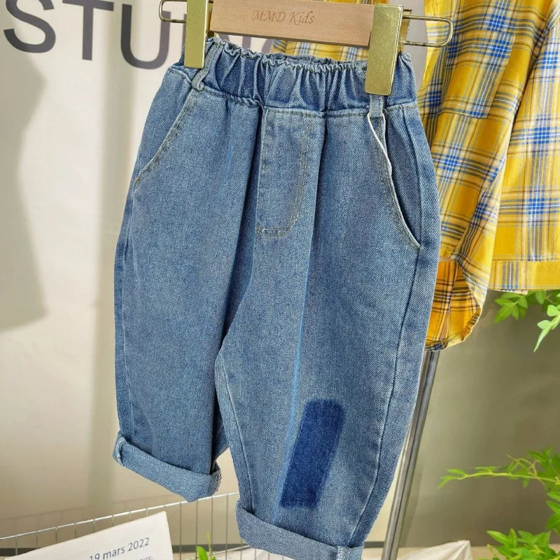 2025Spring and Autumn Jeans for Boys and Girls, Baby Stylish Patch Pants, Children's Trendy Carrot Pants
2025Spring and Autumn Jeans for Boys and Girls, Baby Stylish Patch Pants, Children's Trendy Carrot Pants