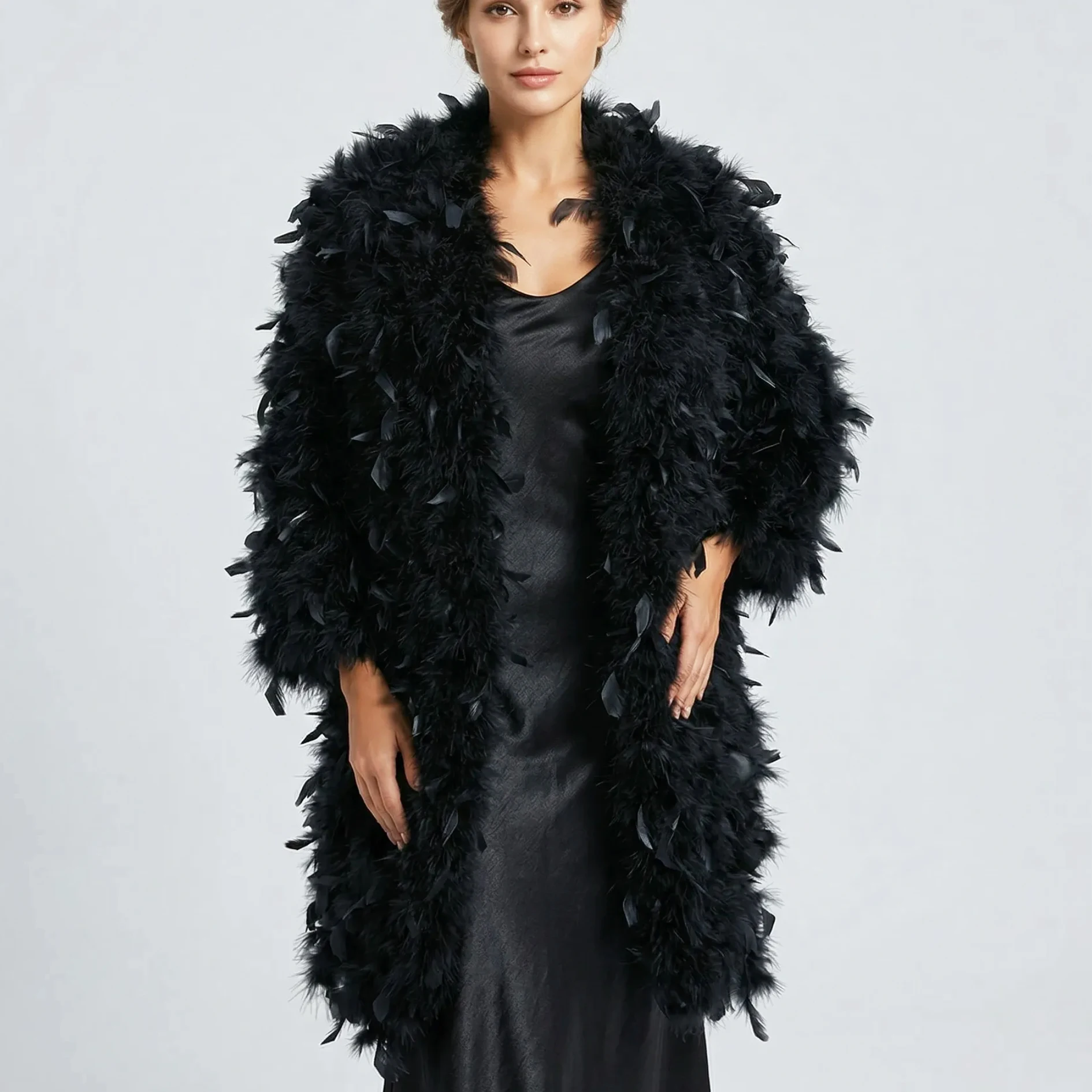 Ostrich Feather Bridal Bolero Luxury Wedding Shrug Winter Party Outerwear Coat shawl 26A0305
Ostrich Feather Bridal Bolero Luxury Wedding Shrug Winter Party Outerwear Coat shawl 26A0305