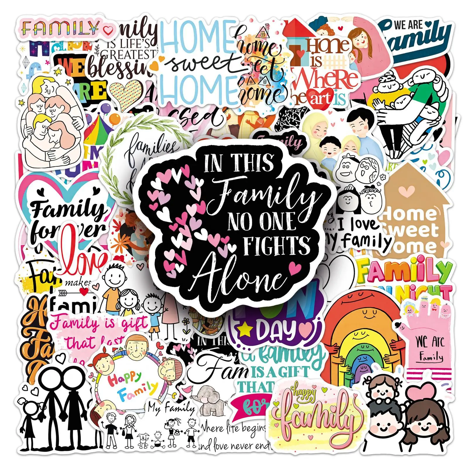 50PCS Cartoon Family Stickers DIY Cute Decoration Luggage Mobile Phone Case Skateboard Notebook Waterproof Kid Toy Gifts Sticker
50PCS Cartoon Family Stickers DIY Cute Decoration Luggage Mobile Phone Case Skateboard Notebook Waterproof Kid Toy Gifts Sticker