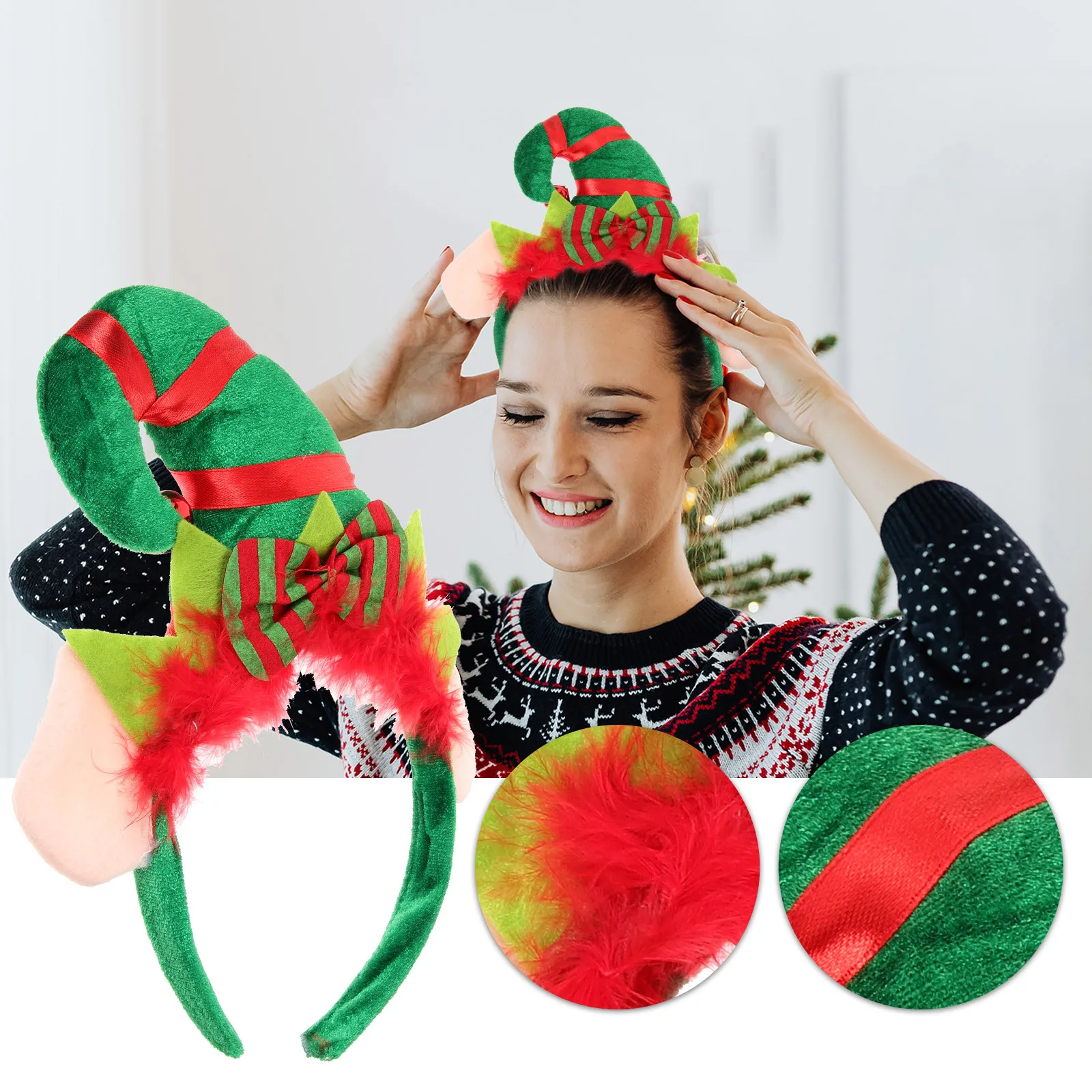 Headband Lightweight Material Christmas Headwrap Bells Hair Band Adorable Headdress Party Photo Props Christmas Headband
Headband Lightweight Material Christmas Headwrap Bells Hair Band Adorable Headdress Party Photo Props Christmas Headband