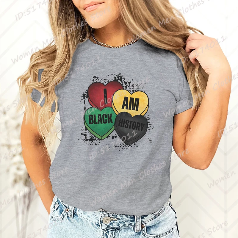 I Am Black History Print T-shirts For Women Summer Short Sleeve Round Neck Tee Shirts Creative Personalized Ladies Clothing Tops
I Am Black History Print T-shirts For Women Summer Short Sleeve Round Neck Tee Shirts Creative Personalized Ladies Clothing Tops