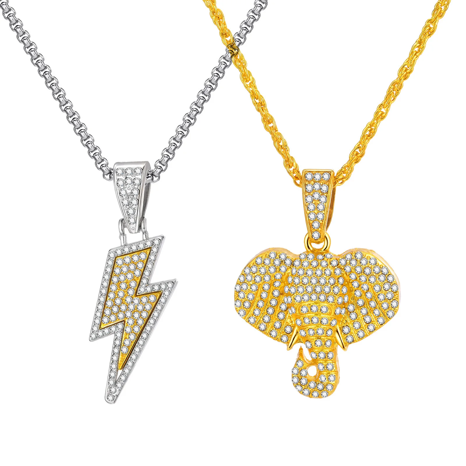 Gold Color Pendant Necklace for Men,Zircon Lightning Elephant Pendant Necklace,Hiphop Jewelry Gift for Him
Gold Color Pendant Necklace for Men,Zircon Lightning Elephant Pendant Necklace,Hiphop Jewelry Gift for Him