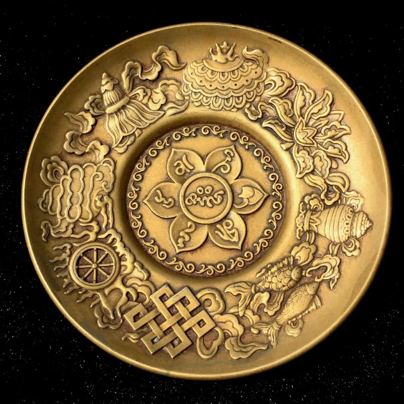 Collection Chinese Brass Carved Buddhism lucky Plate Dish Exquisite Small Statues
Collection Chinese Brass Carved Buddhism lucky Plate Dish Exquisite Small Statues