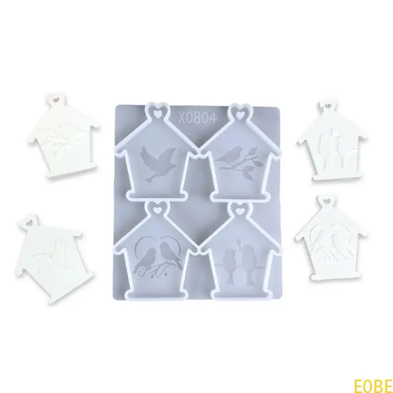 E0BE Sturdy Hanging Ornament Silicone Moulds for Creative Bird House Decorations and Individualized Key Rings Accessory
E0BE Sturdy Hanging Ornament Silicone Moulds for Creative Bird House Decorations and Individualized Key Rings Accessory