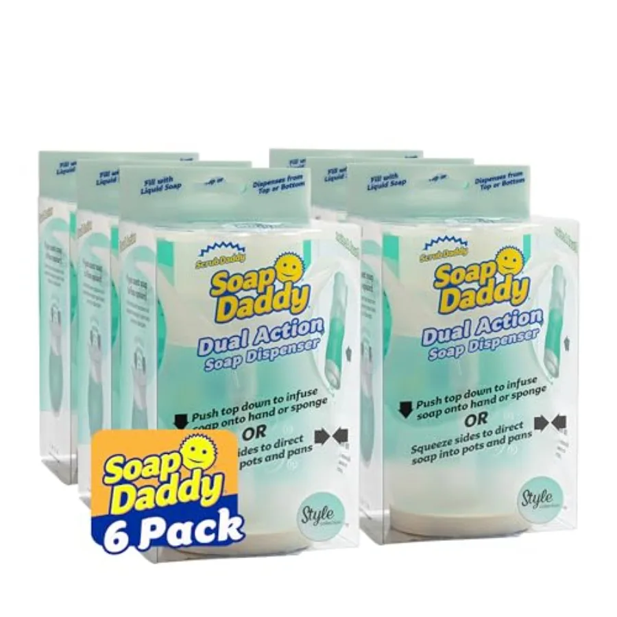 Soap Daddy - Dual-Sided Liquid Dish Soap Dispenser for Kitchen Sink + Bathroom Cleanup - Refillable + Easy to Use Countertop Es
Soap Daddy - Dual-Sided Liquid Dish Soap Dispenser for Kitchen Sink + Bathroom Cleanup - Refillable + Easy to Use Countertop Es