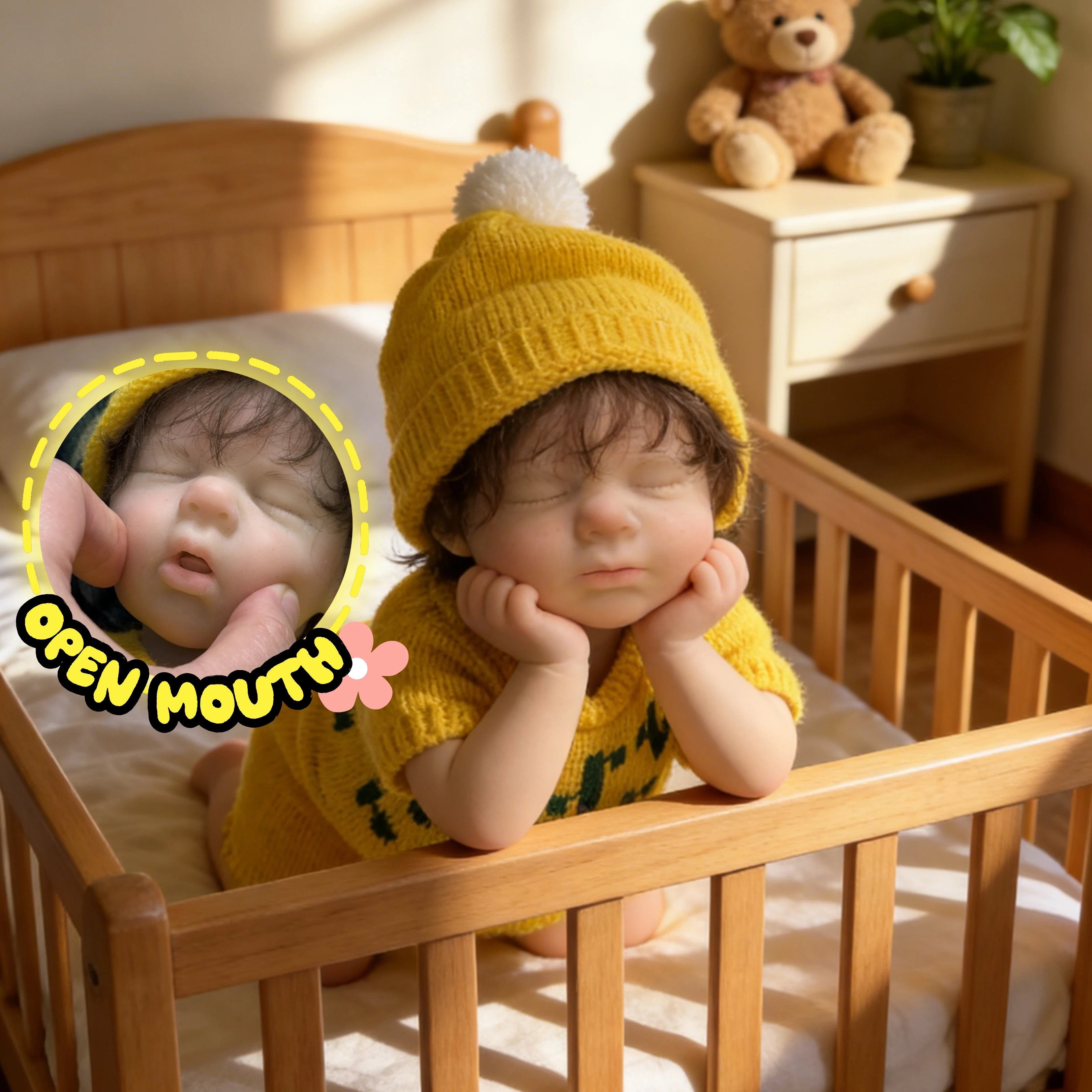 13-дюймовая реалистичная кукла реборн, силиконовая кукла для девочек или мальчиков, реалистичный мягкий на ощупь подарок для новорожденного с открытым ртом на день рождения или праздник
13-дюймовая реалистичная кукла реборн, силиконовая кукла для девочек или мальчиков, реалистичный мягкий на ощупь подарок для новорожденного с открытым ртом на день рождения или праздник