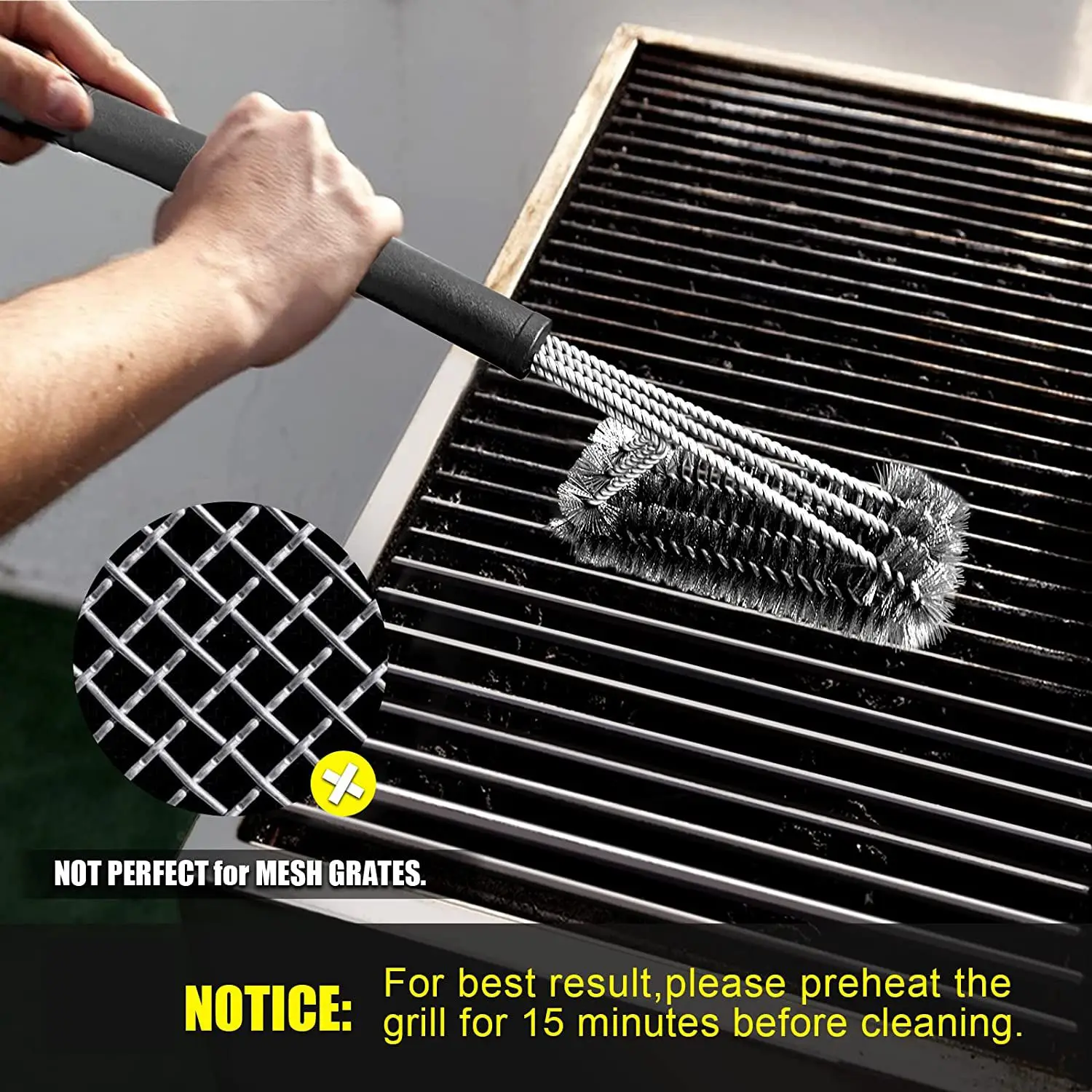 A23P Spare Parts Grill Brush And Scrapers, 2 Pcs Grill Brushes With Towel, Bristle Free 18 Inch BBQ Grill Cleaning Brush Kit
A23P Spare Parts Grill Brush And Scrapers, 2 Pcs Grill Brushes With Towel, Bristle Free 18 Inch BBQ Grill Cleaning Brush Kit
