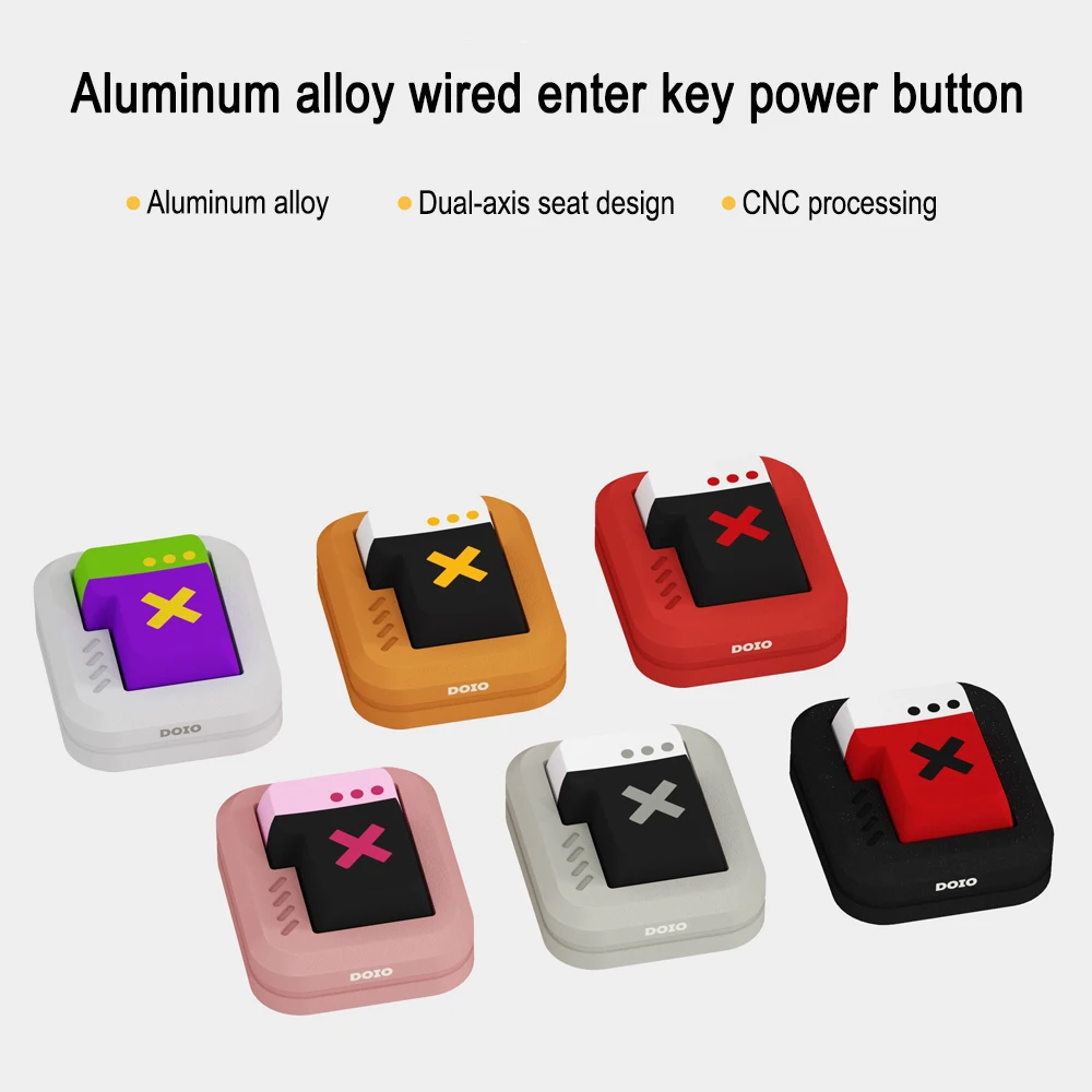 Aluminum Alloy Wired External Power Switch Enter Key Controller DIY for Desktop PC Case Easy Access Reset Button Startup Control
Aluminum Alloy Wired External Power Switch Enter Key Controller DIY for Desktop PC Case Easy Access Reset Button Startup Control