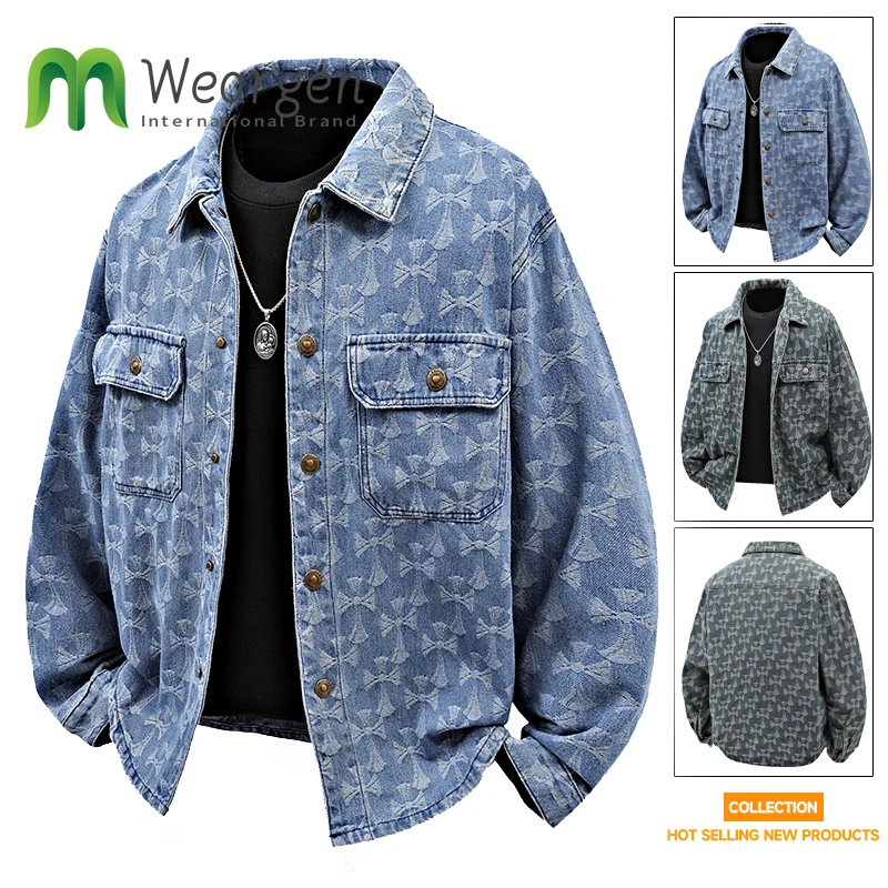 Denim Jacket Men's Jacket Croxin Long Sleeve Denim Shirt Washed Retro Denim Jacket Couple Style 2405
Denim Jacket Men's Jacket Croxin Long Sleeve Denim Shirt Washed Retro Denim Jacket Couple Style 2405