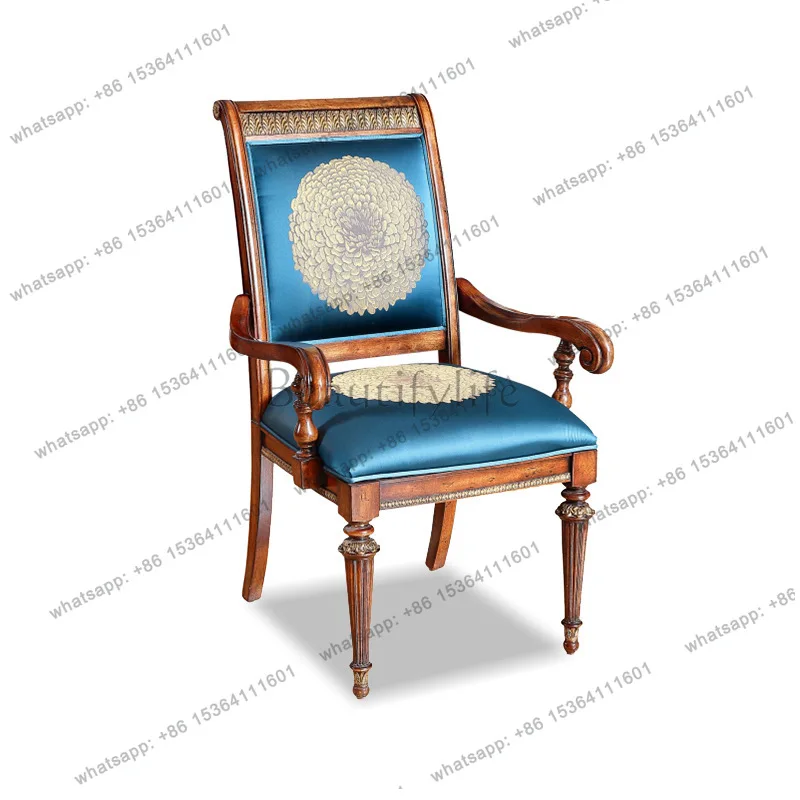 Neoclassical Home Furnishing European Dining Chair Italian Furniture Armrest Back Leisure Chair
Neoclassical Home Furnishing European Dining Chair Italian Furniture Armrest Back Leisure Chair