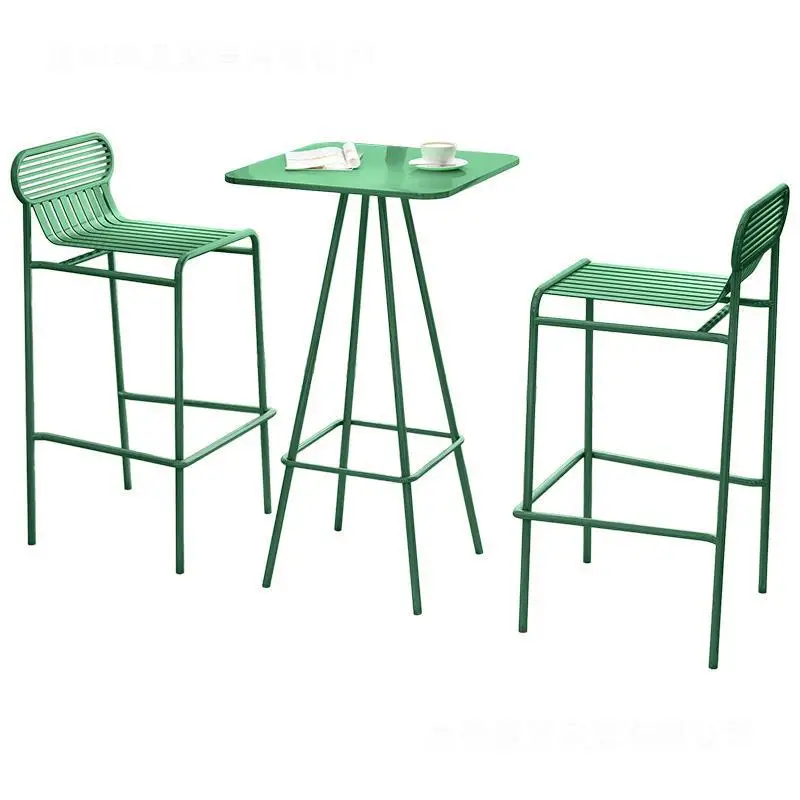 Nordic living room wrought iron high table and chair combination, home leisure bar dining room sitting backrest
Nordic living room wrought iron high table and chair combination, home leisure bar dining room sitting backrest