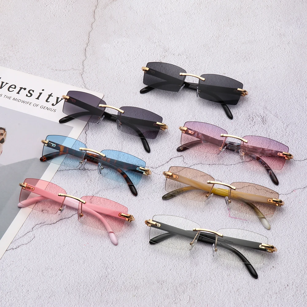 Men Women Gradient UV400 Punk Sunglasses Rimless Rectangle Sunglasses Driving Sun Glasses Fashion Shades
Men Women Gradient UV400 Punk Sunglasses Rimless Rectangle Sunglasses Driving Sun Glasses Fashion Shades